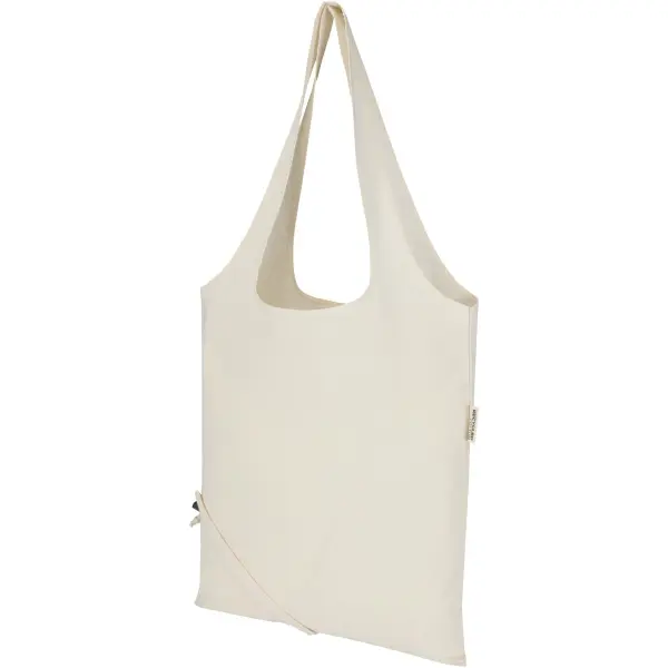 Borsa tote pieghevole in misto cotone riciclato GRS Madras Blend 7L - Immagine 13