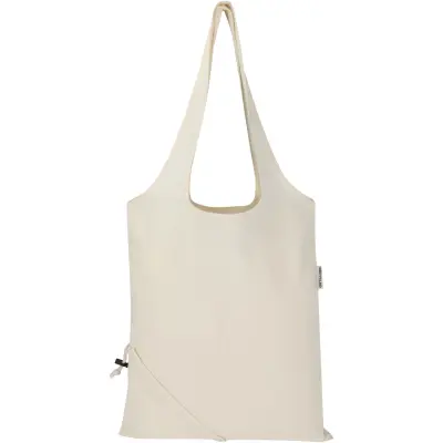 Borsa tote pieghevole in misto cotone riciclato GRS Madras Blend 7L - Immagine 10