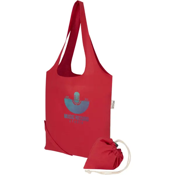 Borsa tote pieghevole in misto cotone riciclato GRS Madras Blend 7L - Immagine 19