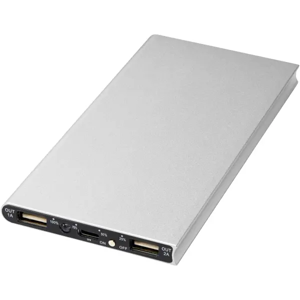 Power bank in alluminio da 8000 mAh Plate - Immagine 10