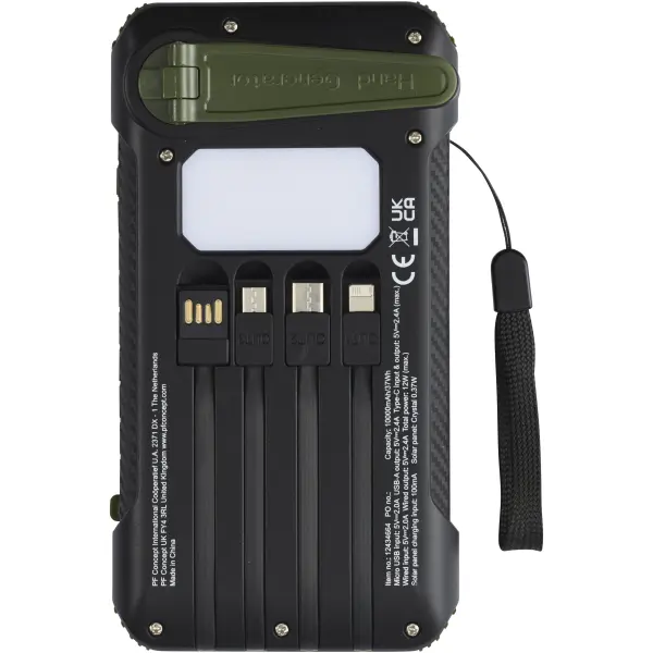 Power bank a dinamo solare da 10.000 mAh Soldy - Immagine 4