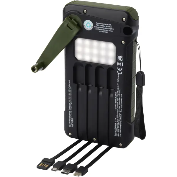 Power bank a dinamo solare da 10.000 mAh Soldy - Immagine 7