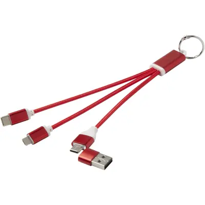 Cavo di ricarica in alluminio 4 in 1 e portachiavi Metal - Immagine 7