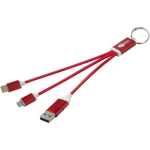 Cavo di ricarica in alluminio 4 in 1 e portachiavi Metal - Immagine 4