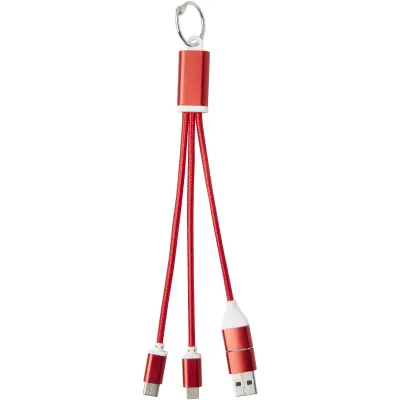 Cavo di ricarica in alluminio 4 in 1 e portachiavi Metal - Immagine 3