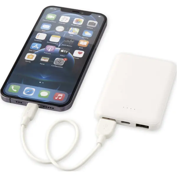 Power bank 5000 mAh Tipo C in plastica riciclata Asama - Immagine 8