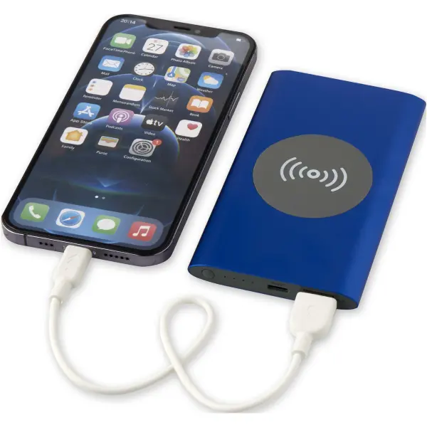 Juice 4000 mAh Type-C recycled aluminium wireless power bank - Immagine 16