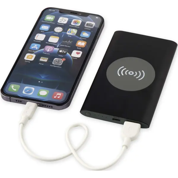 Juice 4000 mAh Type-C recycled aluminium wireless power bank - Immagine 32