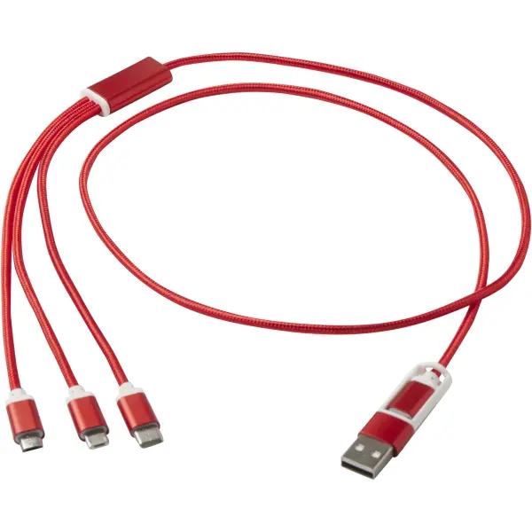 Versatile 5-1 recycled aluminium charging cable - Immagine 2