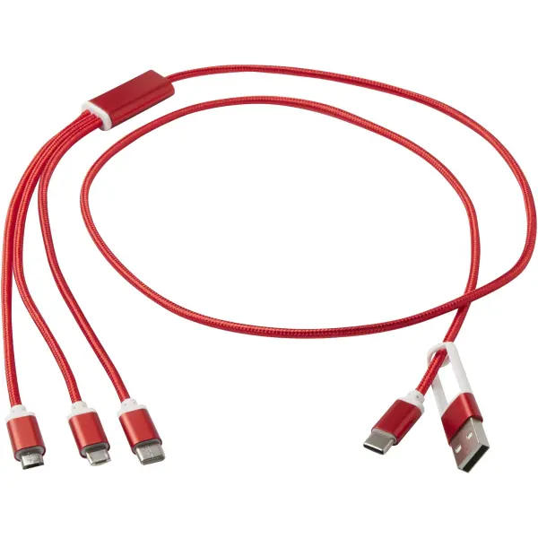 Versatile 5-1 recycled aluminium charging cable - Immagine 7