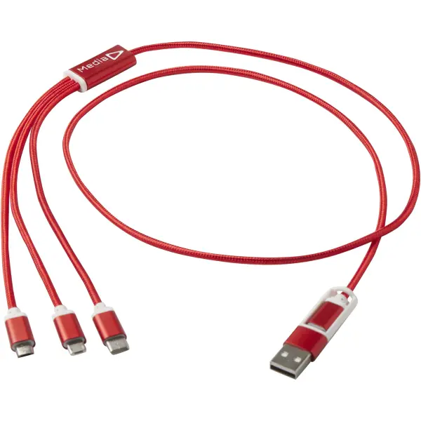 Versatile 5-1 recycled aluminium charging cable - Immagine 4