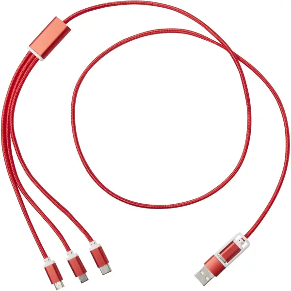 Versatile 5-1 recycled aluminium charging cable - Immagine 3
