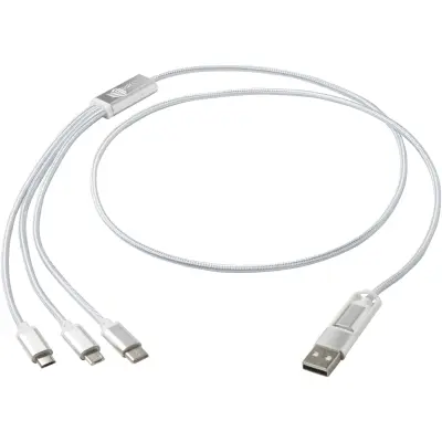 Versatile 5-1 recycled aluminium charging cable - Immagine 16