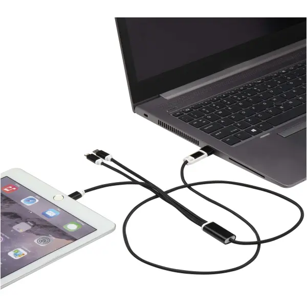 Versatile 5-1 recycled aluminium charging cable - Immagine 23