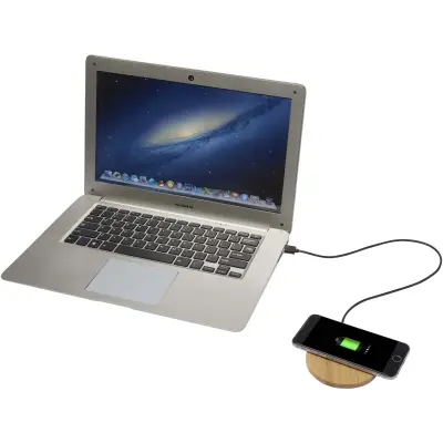 Stazione di ricarica wireless in bambù da 15 W Essence - Immagine 7