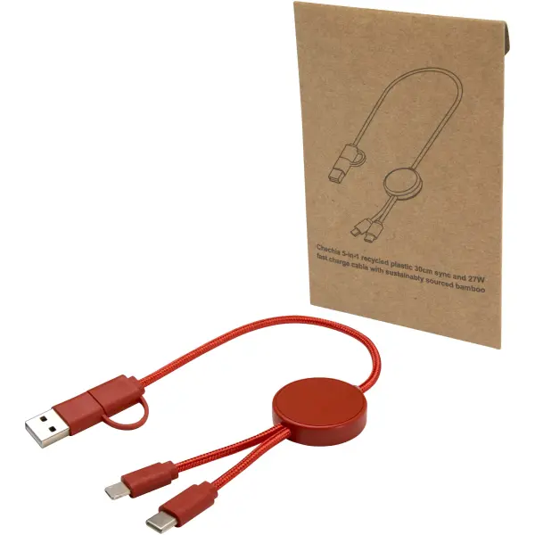 Cavo 5-in-1 in plastica riciclata da 30 cm Citala - Immagine 10