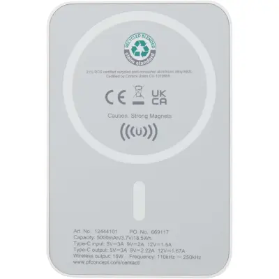 Power bank magnetico wireless 5.000 mAh 15 W Acrab - Immagine 4