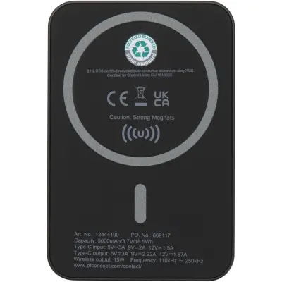 Power bank magnetico wireless 5.000 mAh 15 W Acrab - Immagine 12