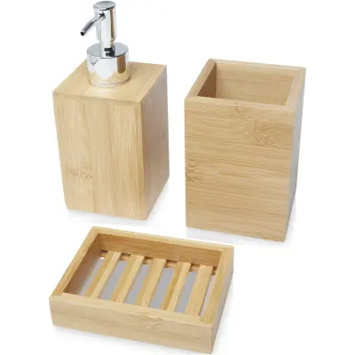 Set da bagno in bamboo 3 pezzi Hedon - Immagine 1