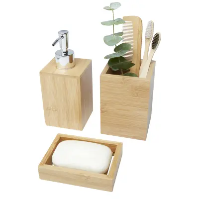 Set da bagno in bamboo 3 pezzi Hedon - Immagine 5