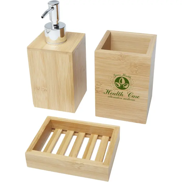 Set da bagno in bamboo 3 pezzi Hedon - Immagine 3