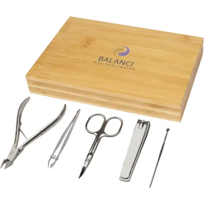 Set per manicure da 5 pezzi in bamboo Ladia - Immagine 3
