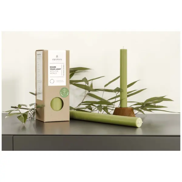 Candela Dinner Matcha verde originalhome personalizzabile - Immagine 2