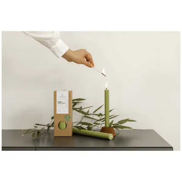 Candela Dinner Matcha verde originalhome personalizzabile - Immagine 3