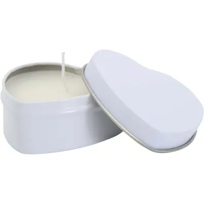 Candela in scatola di latta a cuore Blissful, 40 g - Immagine 3