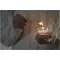 Candela quadrata in vetro AMBRA 40 g, con coperchio in bambù - Anteprima 3