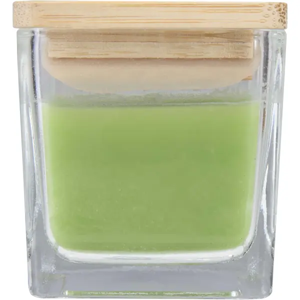 Candela quadrata in vetro AMBRA 40 g, con coperchio in bambù - Immagine 13