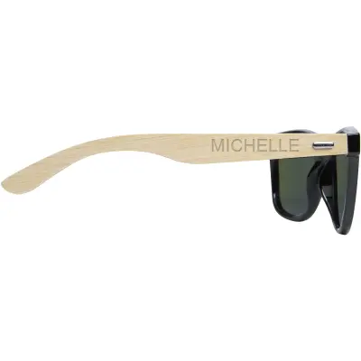 Taiyō rPET/bamboo mirrored polarized sunglasses in gift box - Immagine 4