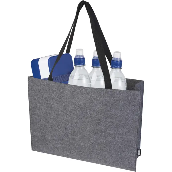 Tote bag a soffietto in feltro riciclato Felta - Immagine 5