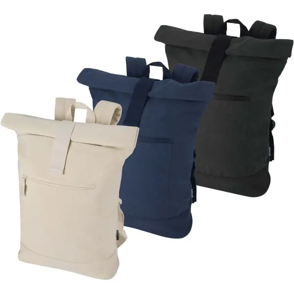Zaino rolltop per portatile materiale riciclato 16L Recanvas - Immagine 2