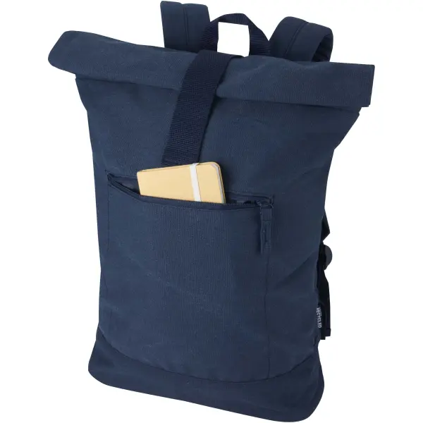 Zaino rolltop per portatile materiale riciclato 16L Recanvas - Immagine 14