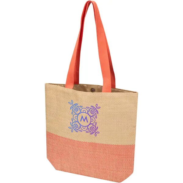 Borsa di carta paglia Rhythm 10L con stampa del tuo logo - Immagine 6