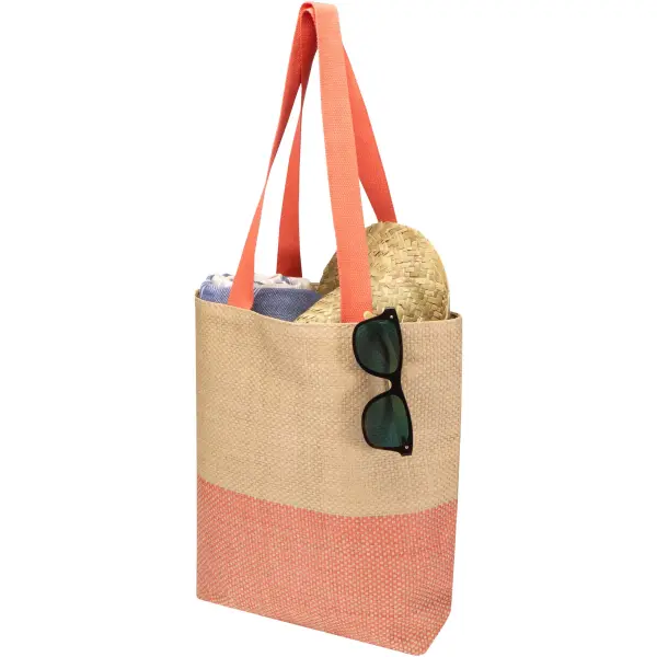 Borsa di carta paglia Rhythm 10L con stampa del tuo logo - Immagine 7