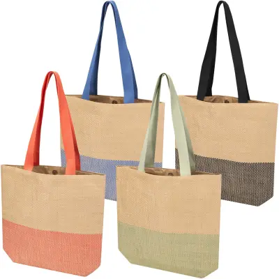 Borsa di carta paglia Rhythm 10L con stampa del tuo logo - Immagine 2