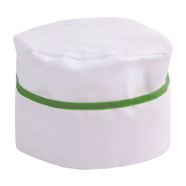 Cappello da cuoco bianco con bordo colorato - Immagine 3