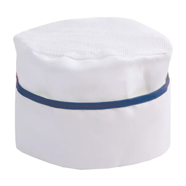Cappello da cuoco bianco con bordo colorato - Immagine 2