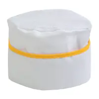 Cappello da cuoco bianco con bordo colorato