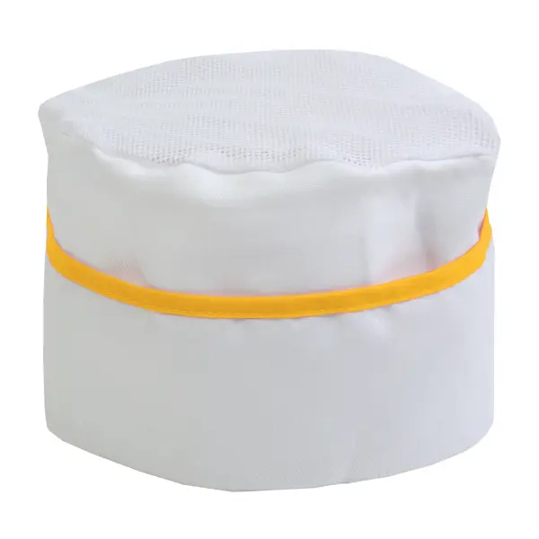 Cappello da cuoco bianco con bordo colorato - Immagine 1