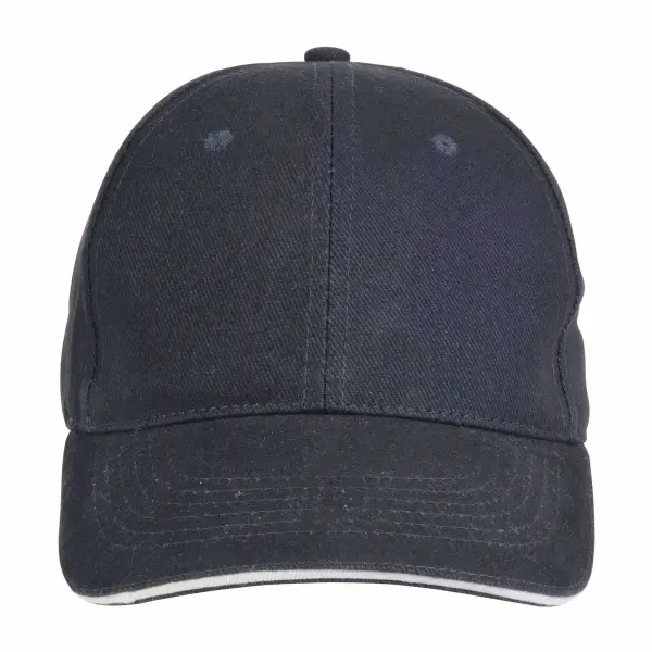 Cappellino in cotone pesante 6 pannelli + velcro - Immagine 6