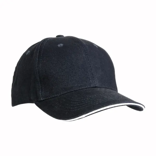 Cappellino in cotone pesante 6 pannelli + velcro - Immagine 5