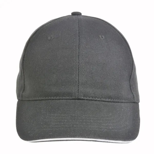 Cappellino in cotone pesante 6 pannelli + velcro - Immagine 4