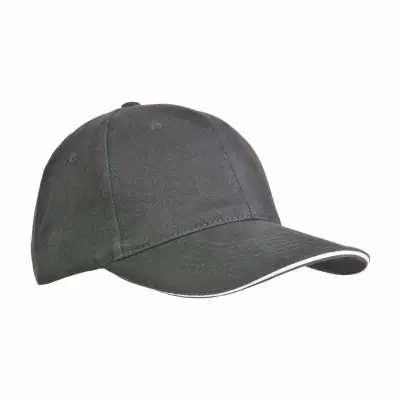 Cappellino in cotone pesante 6 pannelli + velcro - Immagine 3