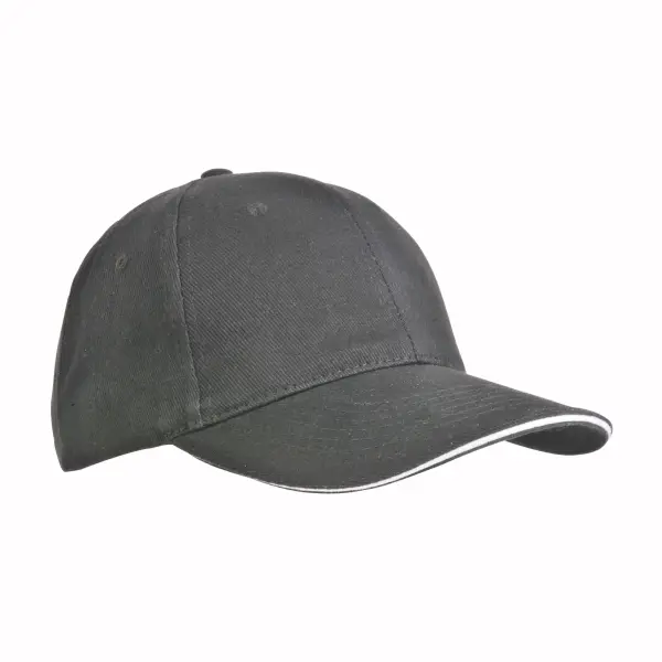 Cappellino in cotone pesante 6 pannelli + velcro - Immagine 3