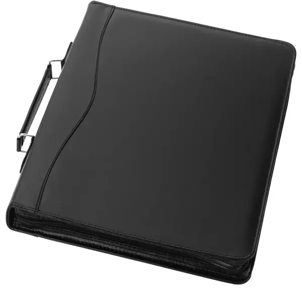 Cartella con blocco A4 EBONY promozionale con zip e tasche - Immagine 5