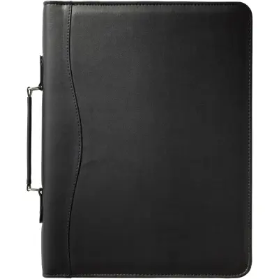 Cartella con blocco A4 EBONY promozionale con zip e tasche - Immagine 3