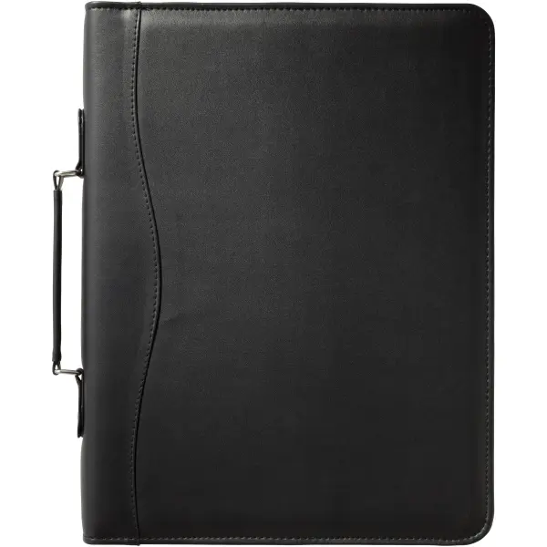 Cartella con blocco A4 EBONY promozionale con zip e tasche - Immagine 3